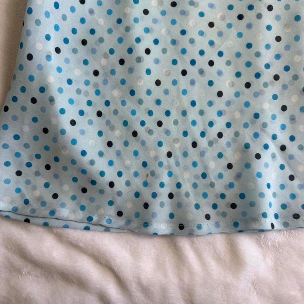 A. Byer blue polkadot side tie babydoll tank top y2k vintage mcbling - Picture 4 of 7